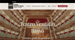 Desktop Screenshot of ilteatroventidiobasso.it